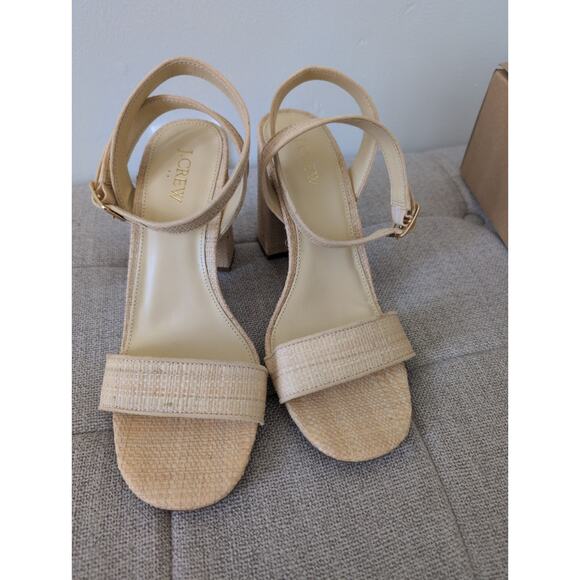 J. Crew Woven Heeled Sandals size 8.5 - Picture 3 of 8